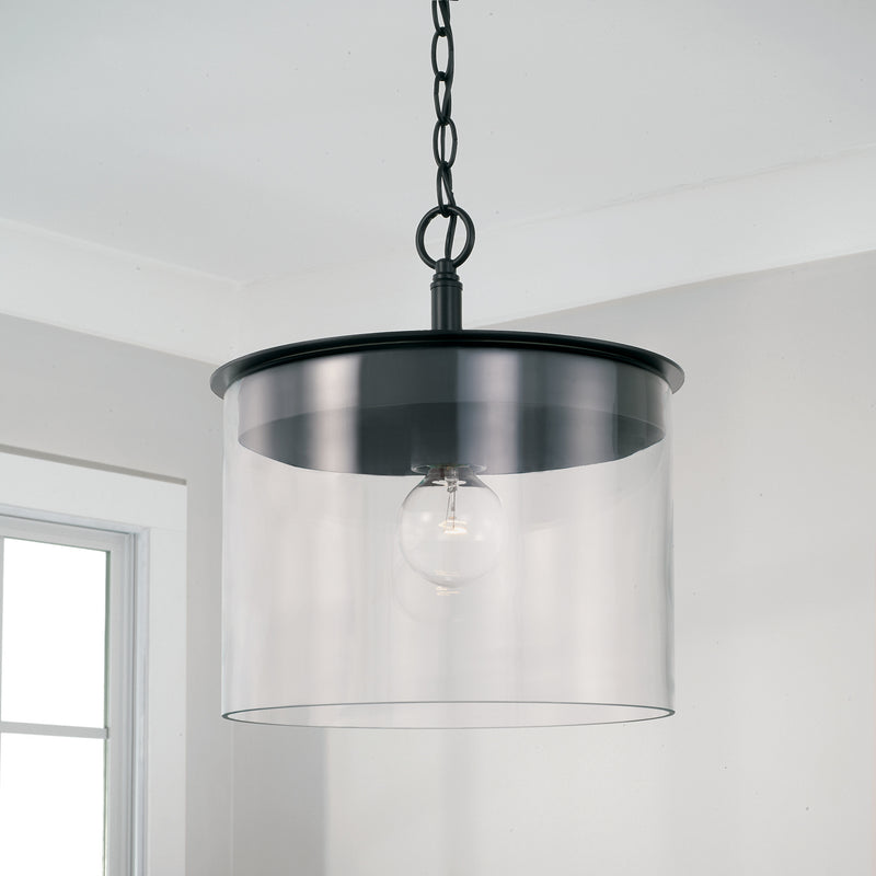 Capital Lighting 246812MB Mason One Light Semi-Flush Mount, Matte Black Alternate Image 3.jpg