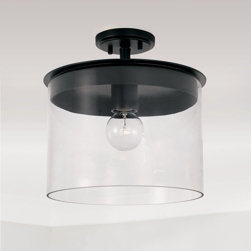 Capital Lighting 246812MB Mason One Light Semi-Flush Mount, Matte Black Alternate Image 4.jpg