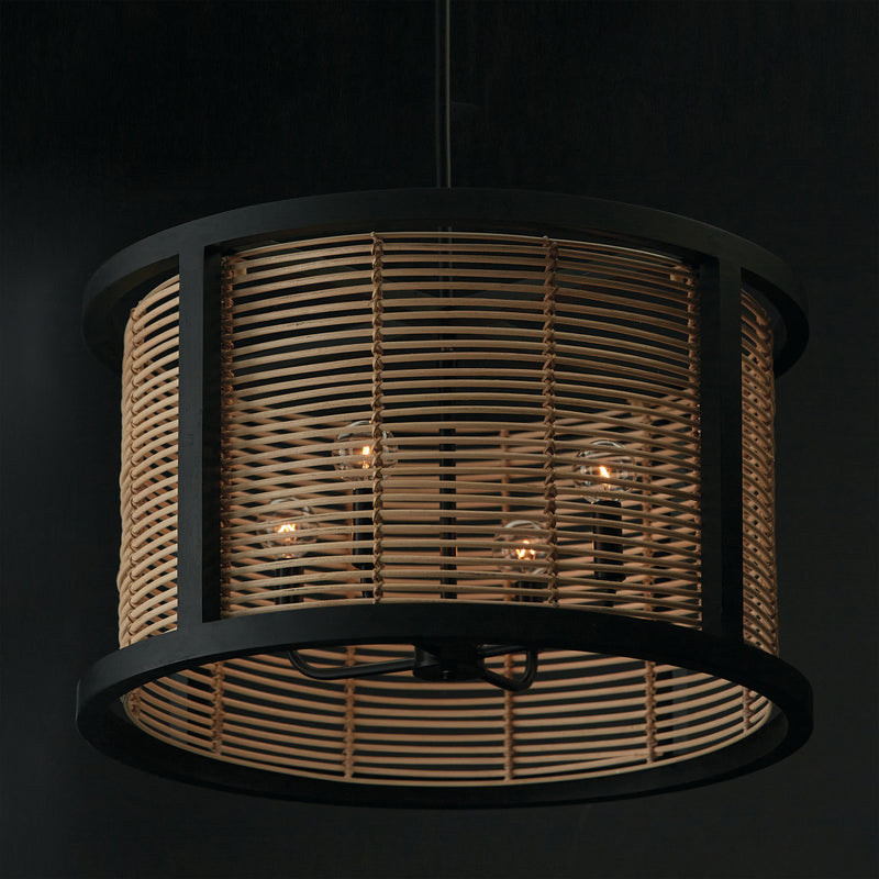 Capital Lighting 344061FK Rico Four Light Pendant, Flat Black Alternate Image 4.jpg