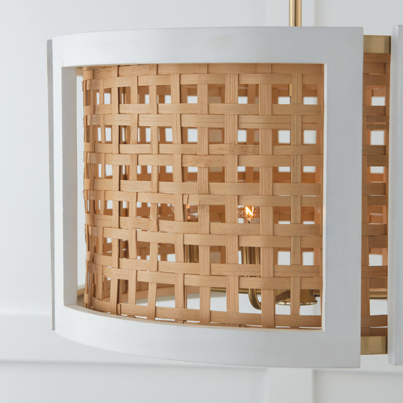 Capital Lighting 344341WM Lola Four Light Pendant, Flat White and Matte Brass Alternate Image 2.jpg