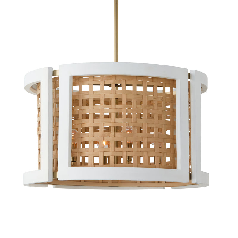 Capital Lighting 344341WM Lola Four Light Pendant, Flat White and Matte Brass Alternate Image 3.jpg