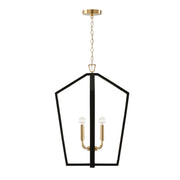 Capital Lighting 344541KM Maren Four Light Pendant, Flat Black and Matte Brass Alternate Image.jpg