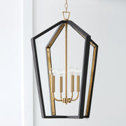 Capital Lighting 344541KM Maren Four Light Pendant, Flat Black and Matte Brass Alternate Image 2.jpg