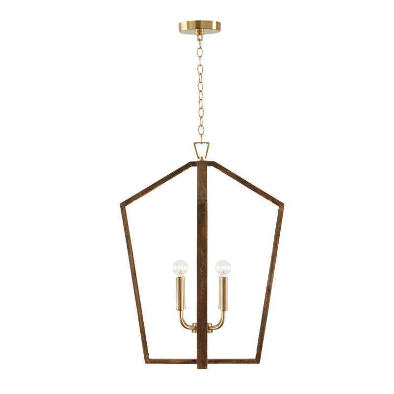 Capital Lighting 344541NM Maren Four Light Pendant, Nordic Wood and Matte Brass Alternate Image.jpg