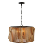 Capital Lighting 344642WK Archer Four Light Pendant, Light Wood and Matte Black Alternate Image.jpg