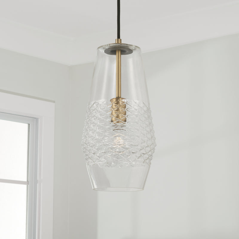 Capital Lighting 345011AD Dena One Light Pendant, Aged Brass Alternate Image 2.jpg