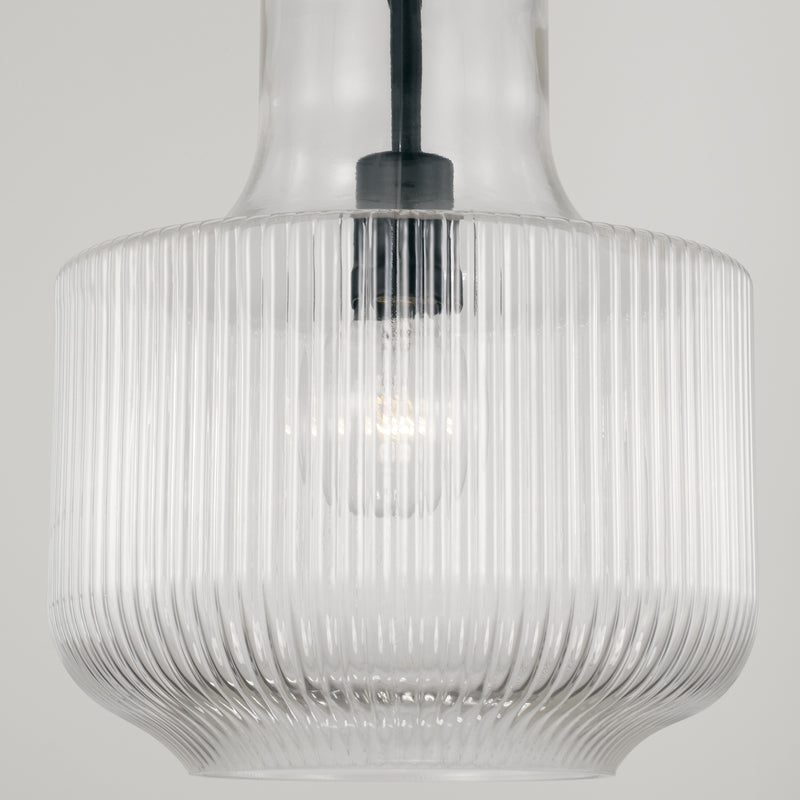 Capital Lighting 345111MB Nyla One Light Pendant, Matte Black Alternate Image.jpg