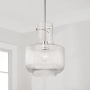Capital Lighting 345111PN Nyla One Light Pendant, Polished Nickel Alternate Image 3.jpg