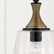 Capital Lighting 345611KB Amara One Light Pendant, Matte Black with Brass Alternate Image 3.jpg