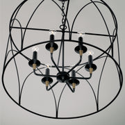 Capital Lighting 345661KB Amara Six Light Pendant, Matte Black with Brass Alternate Image 3.jpg