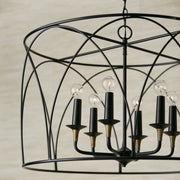 Capital Lighting 345661KB Amara Six Light Pendant, Matte Black with Brass Alternate Image 4.jpg