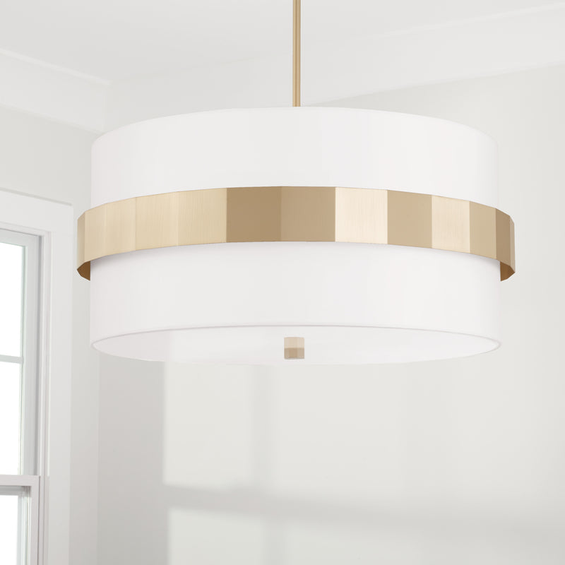 Capital Lighting 346241SF Sutton Four Light Pendant, Soft Gold Alternate Image 3.jpg
