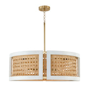 Capital Lighting 444361WM Lola Six Light Chandelier, Flat White and Matte Brass Alternate Image.jpg