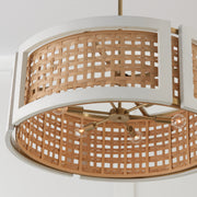 Capital Lighting 444361WM Lola Six Light Chandelier, Flat White and Matte Brass Alternate Image 2.jpg