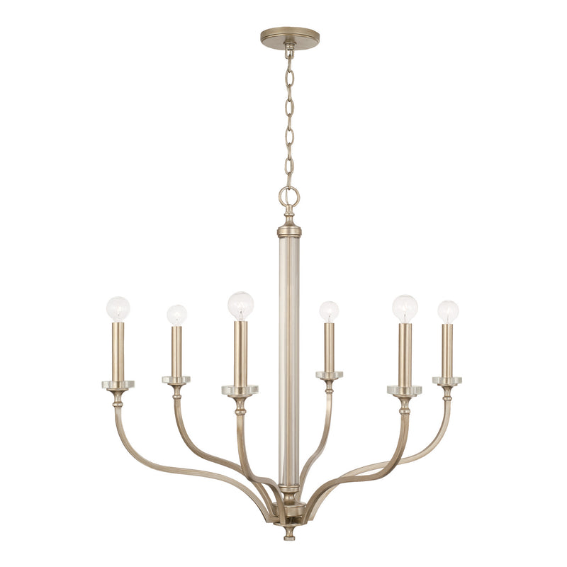 Capital Lighting 444861BS Breigh Six Light Chandelier, Brushed Champagne Alternate Image.jpg