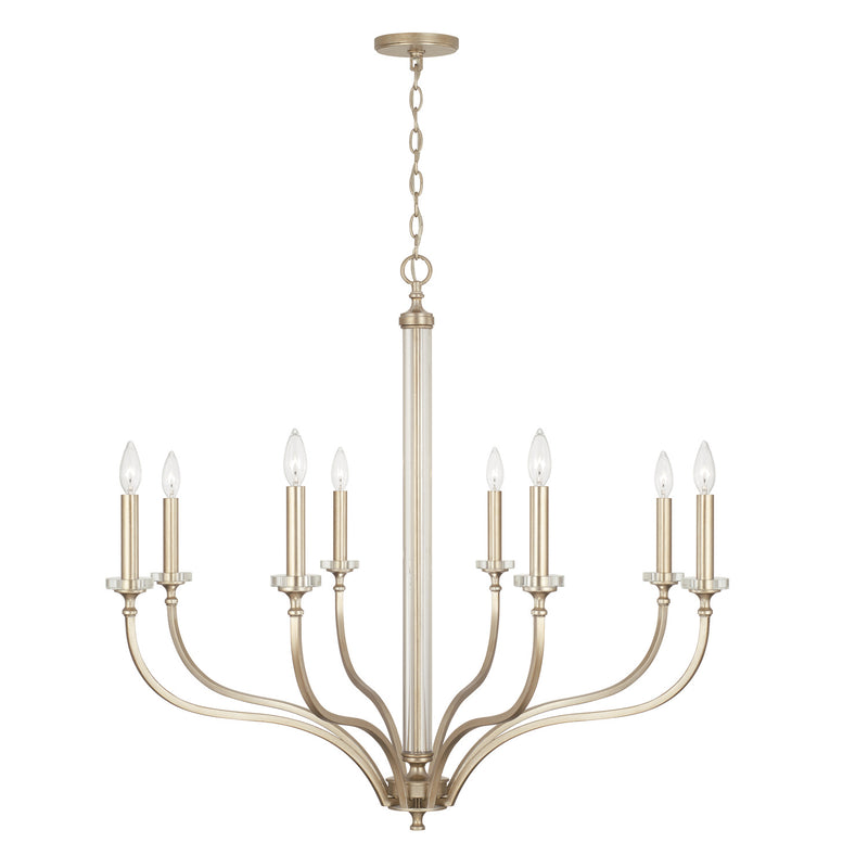 Capital Lighting 444881BS Breigh Eight Light Chandelier, Brushed Champagne Alternate Image.jpg