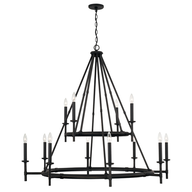 Capital Lighting 445201IH Ogden 12 Light Chandelier, Brushed Black Iron Alternate Image.jpg