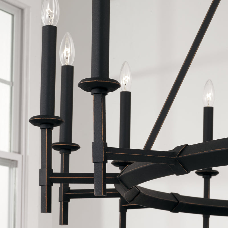 Capital Lighting 445202IH Ogden 16 Light Chandelier, Brushed Black Iron Alternate Image 2.jpg