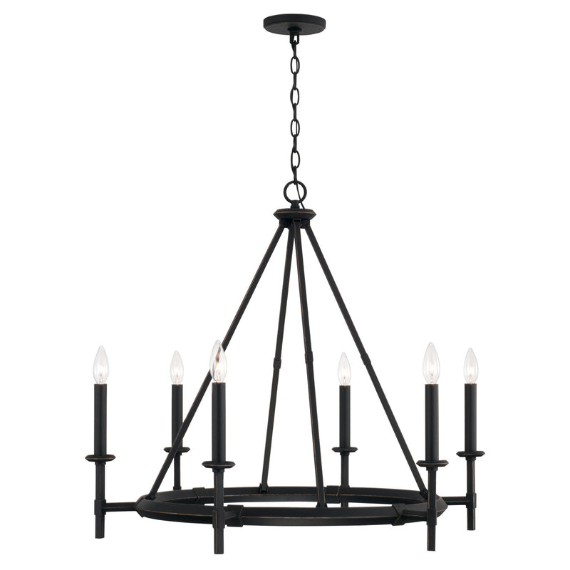 Capital Lighting 445261IH Ogden Six Light Chandelier, Brushed Black Iron Alternate Image.jpg