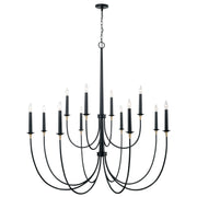 Capital Lighting 445601KB Amara 12 Light Chandelier, Matte Black with Brass Alternate Image.jpg