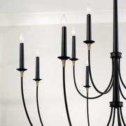 Capital Lighting 445601KB Amara 12 Light Chandelier, Matte Black with Brass Alternate Image 2.jpg