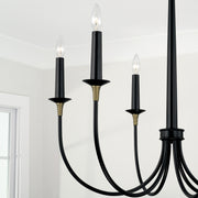 Capital Lighting 445661KB Amara Six Light Chandelier, Matte Black with Brass Alternate Image 2.jpg