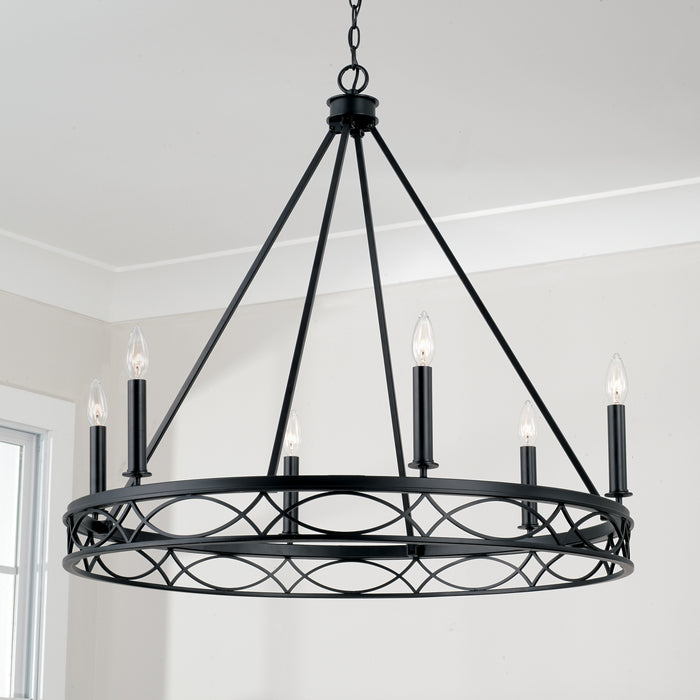 Capital Lighting 445761MB Avery Six Light Chandelier, Matte Black Alternate Image 3.jpg