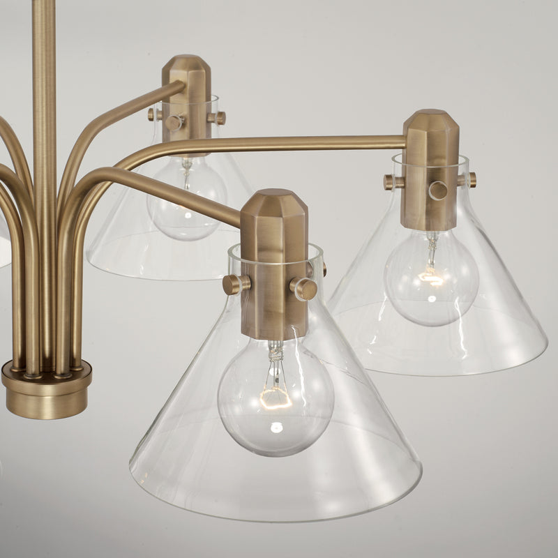Capital Lighting 445861AD-528 Greer Six Light Chandelier, Aged Brass Alternate Image 2.jpg