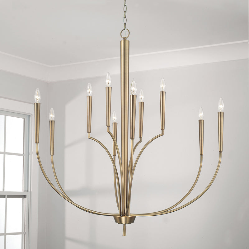 Capital Lighting 445901AD Holden Ten Light Chandelier, Aged Brass Alternate Image 3.jpg