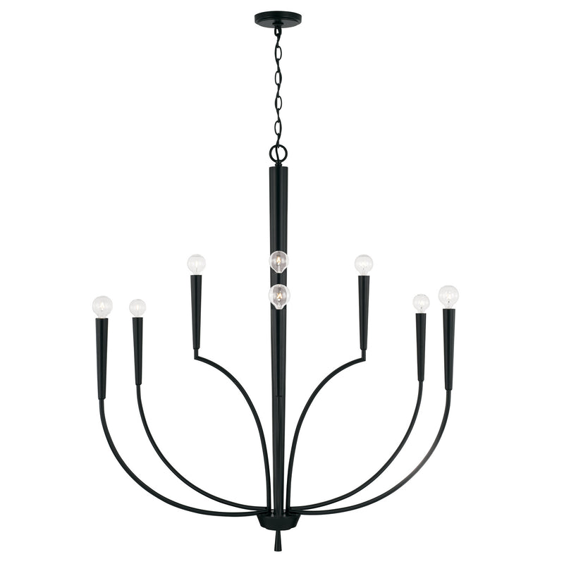Capital Lighting 445901MB Holden Ten Light Chandelier, Matte Black Alternate Image.jpg