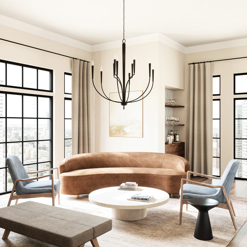 Capital Lighting 445901MB Holden Ten Light Chandelier, Matte Black Alternate Image.jpg