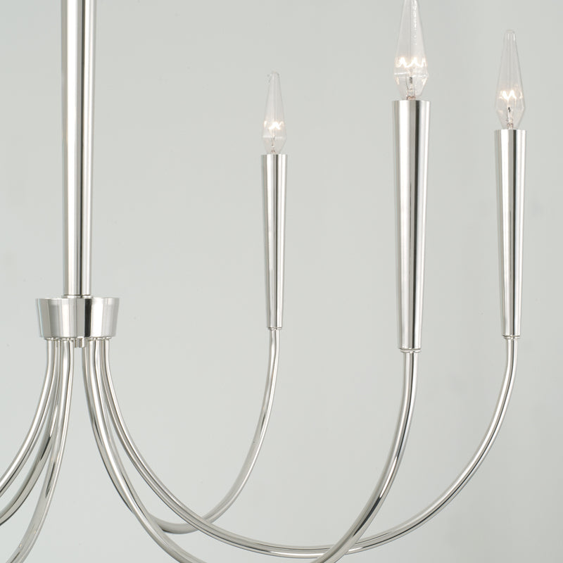 Capital Lighting 445961PN Holden Six Light Chandelier, Polished Nickel Alternate Image 2.jpg