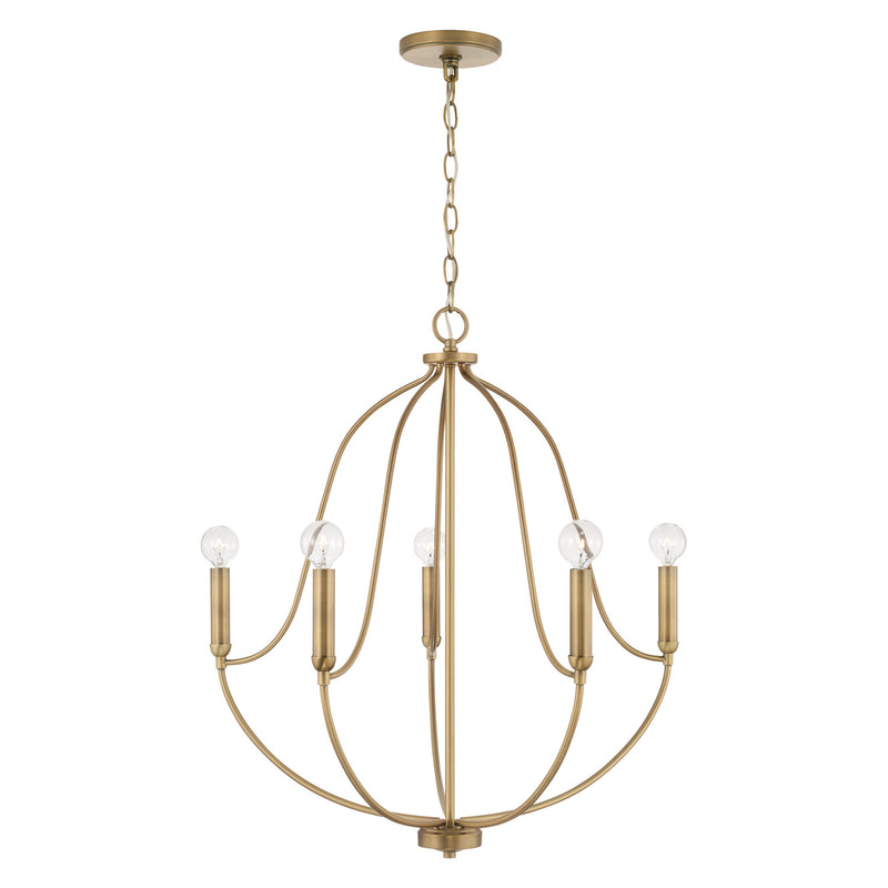 Capital Lighting 447051AD Madison Five Light Chandelier, Aged Brass Alternate Image.jpg