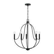 Capital Lighting 447051MB Madison Five Light Chandelier, Matte Black Alternate Image.jpg