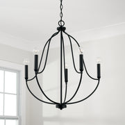 Capital Lighting 447051MB Madison Five Light Chandelier, Matte Black Alternate Image 3.jpg
