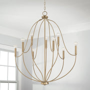 Capital Lighting 447091AD Madison Nine Light Chandelier, Aged Brass Alternate Image 3.jpg