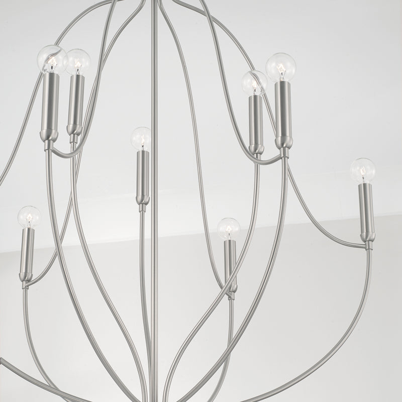 Capital Lighting 447091BN Madison Nine Light Chandelier, Brushed Nickel Alternate Image 2.jpg