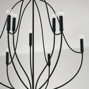 Capital Lighting 447091MB Madison Nine Light Chandelier, Matte Black Alternate Image 2.jpg