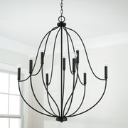 Capital Lighting 447091MB Madison Nine Light Chandelier, Matte Black Alternate Image 3.jpg