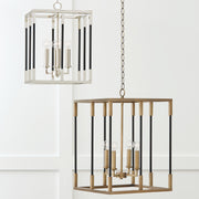 Capital Lighting 544742AB Bleeker Four Light Foyer Pendant, Aged Brass and Black Alternate Image.jpg