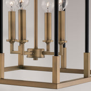 Capital Lighting 544742AB Bleeker Four Light Foyer Pendant, Aged Brass and Black Alternate Image 3.jpg