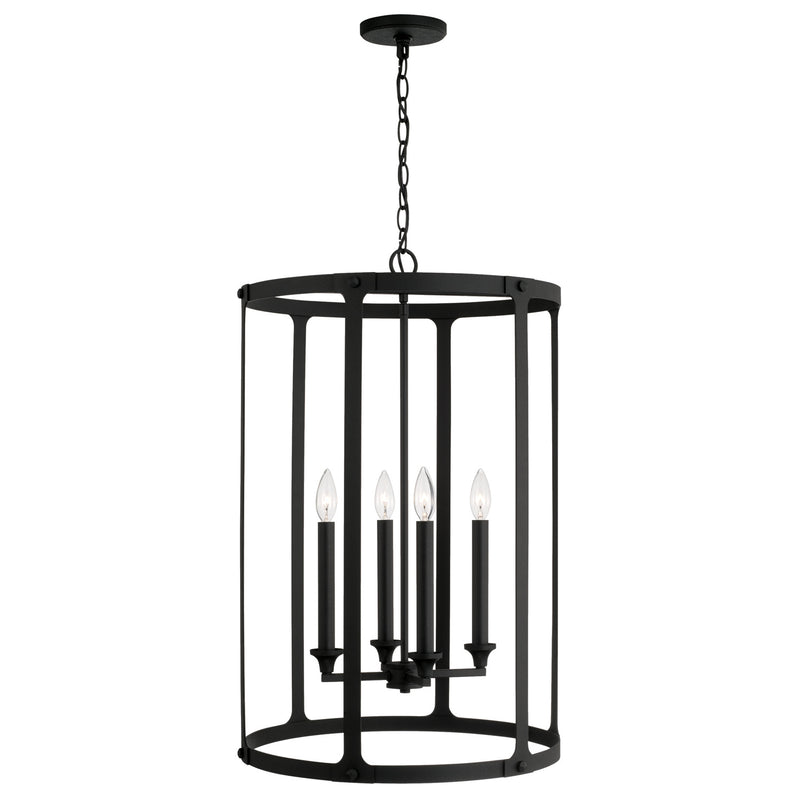 Capital Lighting 544941BI Brennen Four Light Foyer Pendant, Black Iron Alternate Image.jpg
