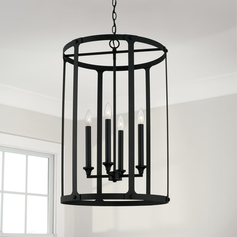 Capital Lighting 544941BI Brennen Four Light Foyer Pendant, Black Iron Alternate Image 3.jpg
