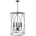 Capital Lighting 545641KB Amara Four Light Foyer Pendant, Matte Black with Brass Alternate Image.jpg