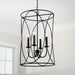 Capital Lighting 545641KB Amara Four Light Foyer Pendant, Matte Black with Brass Alternate Image 3.jpg