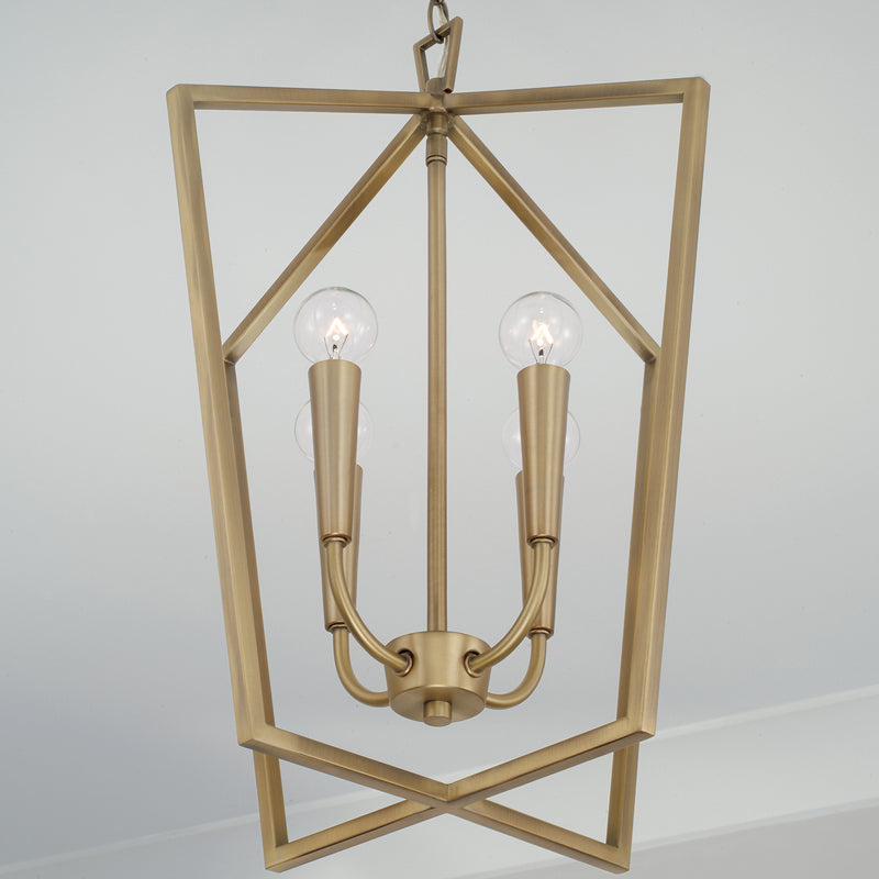 Capital Lighting 545941AD Holden Four Light Foyer Pendant, Aged Brass Alternate Image 2.jpg
