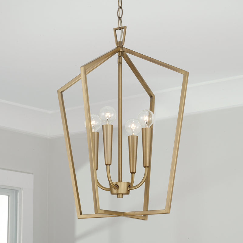 Capital Lighting 545941AD Holden Four Light Foyer Pendant, Aged Brass Alternate Image 3.jpg
