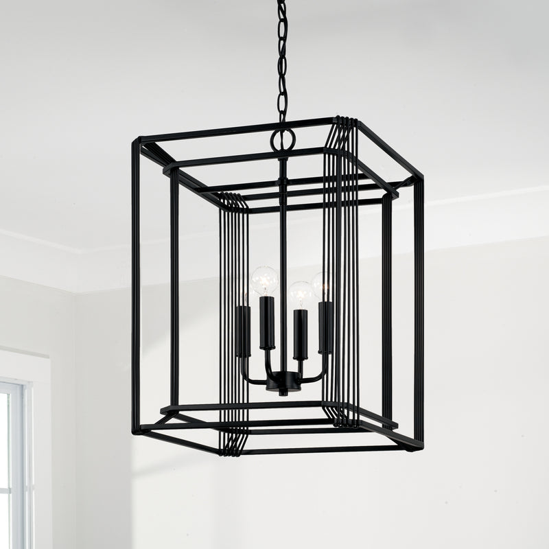 Capital Lighting 546041MB Lennon Four Light Foyer Pendant, Matte Black Alternate Image 4.jpg