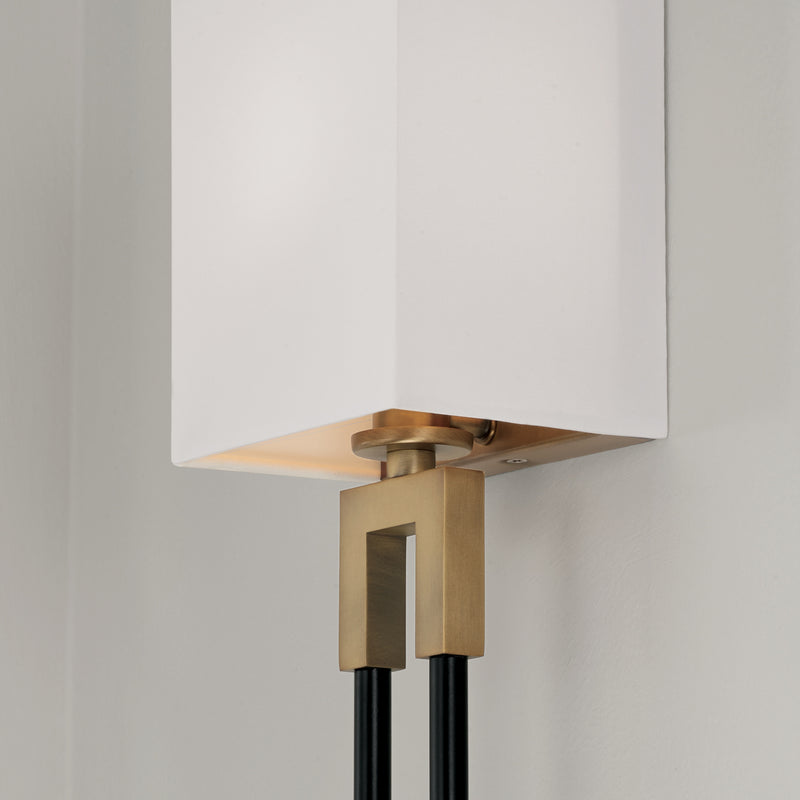Capital Lighting 644711AB Bleeker One Light Wall Sconce, Aged Brass and Black Alternate Image.jpg