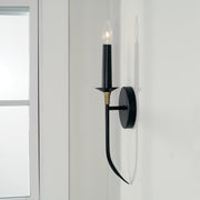 Capital Lighting 645611KB Amara One Light Wall Sconce, Matte Black with Brass Alternate Image 2.jpg